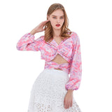 Backless Knotted Blouse in colors