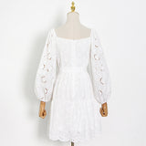 Charming Belted Lace Dress in colors