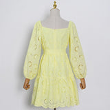 Charming Belted Lace Dress in colors