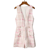 Brocade Playsuit and Blouse Set