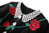 BRIDGETTE Embroidered Vintage Midi Dress