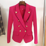 Notched Lapel Fitted Blazer in colors