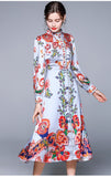 MALENA Floral Print Midi Dress