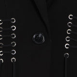 Notched Lapel Vest with drawstrings