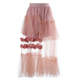 Ruffled Mesh Skirt in colors