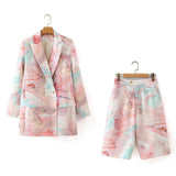 Pastel Dream Blazer and Shorts Set
