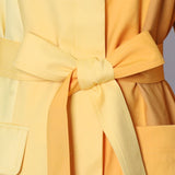 2-tone Yellow Belted Blazer