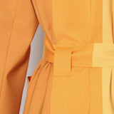 2-tone Yellow Belted Blazer