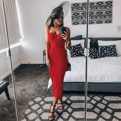 KATHERINA Bodycon Midi Dress in colors