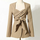 Blazer with Wrap-Around Sash in colors