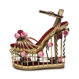 Blooming Goddess Caged Heel Wedge Sandals