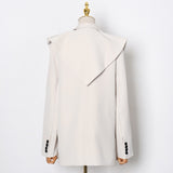 Notched Lapel Double-breasted Blazer in colors