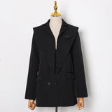 Notched Lapel Double-breasted Blazer in colors