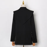 Notched Lapel Double-breasted Blazer in colors