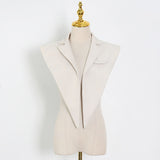 Notched Lapel Double-breasted Blazer in colors
