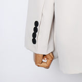 Notched Lapel Double-breasted Blazer in colors