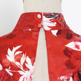 Nature Print Oriental Maxi Dress