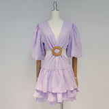 ESME Ruffled Hem Mini Dress in colors