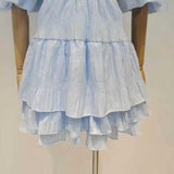 ESME Ruffled Hem Mini Dress in colors