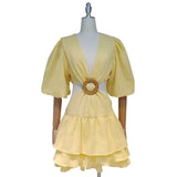 ESME Ruffled Hem Mini Dress in colors