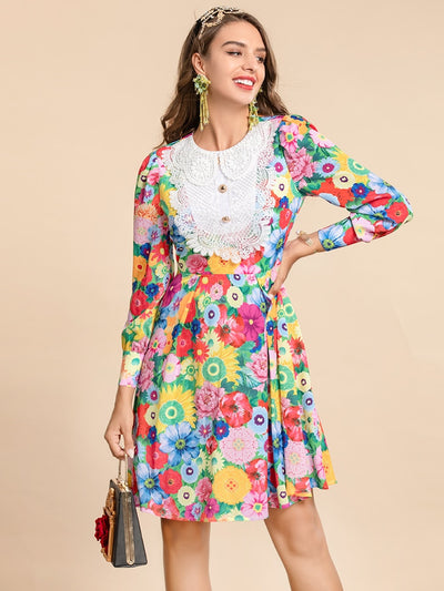 CALEA Floral Print Mini Dress