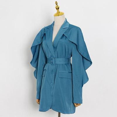 Belted Notched Lapel Coat in colors