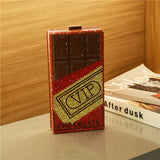 VIP CHOCO embellished party purse