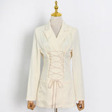 Drawstring Fitted Blazer in colors
