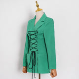 Drawstring Fitted Blazer in colors