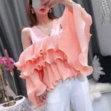 Lettuce Edge Ruffled Blouse in colors