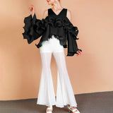 Lettuce Edge Ruffled Blouse in colors