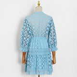 AMELIE Eyelet Lace Mini Dress in colors