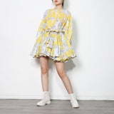 TATIANA Belted Boho Mini Dress in colors