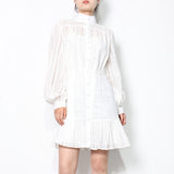 ZOE Button-down Eyelet Mini Dress in colors