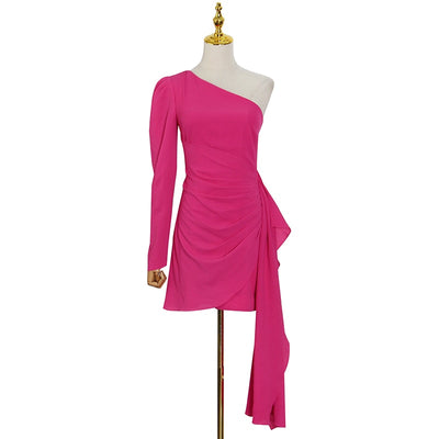 ROXY One-Shoulder Draped Mini Dress