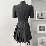 Structured Belted Mini Dress