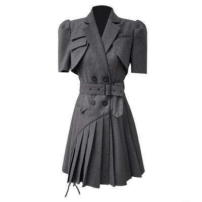 Structured Belted Mini Dress