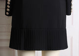 KARISSA Classy Pleated Hem Blazer Dress in colors