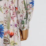 Prairie Chic Floral Print Midi Dress
