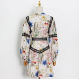 Prairie Chic Floral Print Midi Dress
