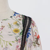 Prairie Chic Floral Print Midi Dress