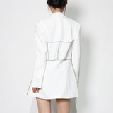 Double-breasted Rhinestone-trimmed Blazer Dress in colors