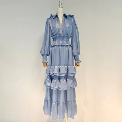 CALEA Vintage Romantic Tiered Maxi Dress in Colors