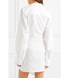 La Robe white assymetric shirt dress