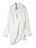 La Robe white assymetric shirt dress