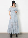 POSTCARD cold shoulder eyelet maxi dress in colors