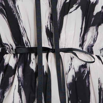 Elegant Black and White Maxi Dress