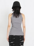 Turtleneck twisted crop top in colors