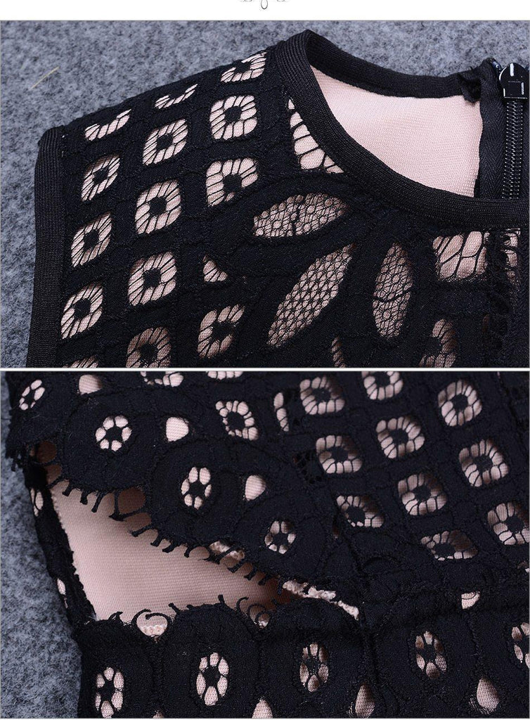 Odetta cut-out lace midi dress