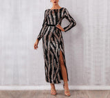 Black Swan sequined cut-out maxi dress
